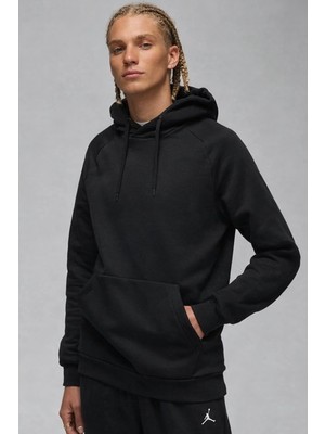 Nike Jordan Core Blank Fleece Po Hoodie Kapüşonlu Erkek Sweatshirt Siyah