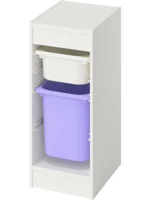 IKEA Beyaz Fonksiyonel Saklama Ünitesi 34X44X56 cm Çocuk Odası Oyuncak Dolabı Düzenleyici