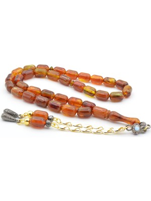 Murty99 Kapsül Kesim Hareli Turuncu Beyrut Kehribar Tesbih 002