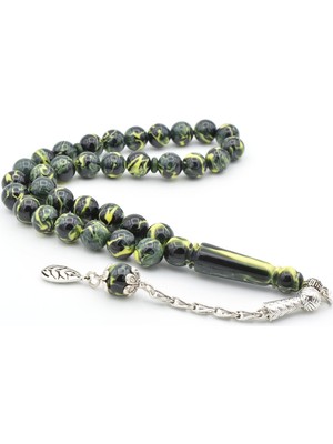 Murty99 Küre Kesim Sarı Yeşil Beyrut Kehribarı Tesbih 10 mm