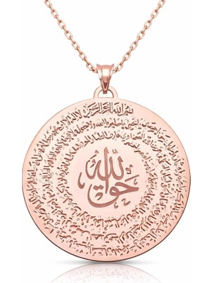 Inure Jewelry ​Gümüş Rose El Hakkanî Mührü Bayan Kolye