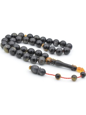 Murty99 Sistemli Küre Kesim Iri Boy Siyah Koç Boynuzu Tesbih