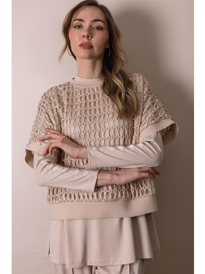 Eskişehir Mağazacılık MA24.63 Moodbasic File Bluzlu Pamuklu Üçlü Takım