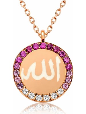Inure Jewelry Gümüş Allah Yazılı Bayan Kolye