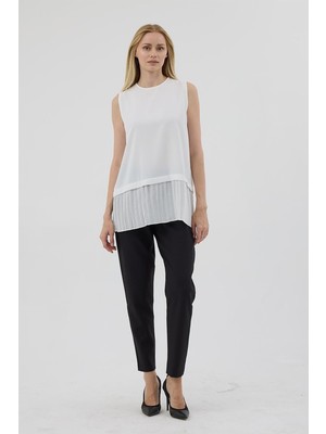 Eskişehir Mağazacılık MB01.19 Moodbasic Etek Ucu Piliseli Bluz