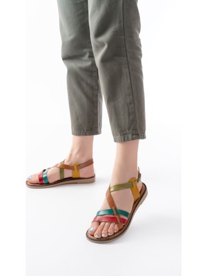 Zerenyus ZRİN-205-05 Premium Multi Ortopedik Hakiki Deri Sandalet