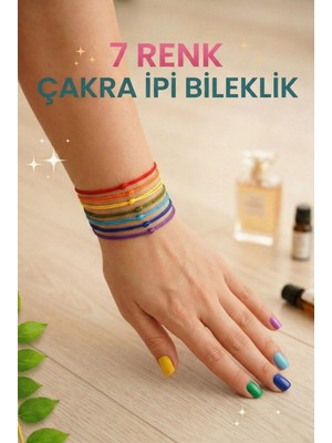 Crystal Atelier 7 Renk Çakra İp Bileklik