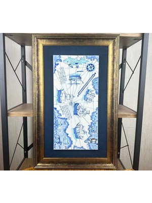 Çini Evi Mavi Cihan – Piri Reis Haritası Iznik Çini Pano