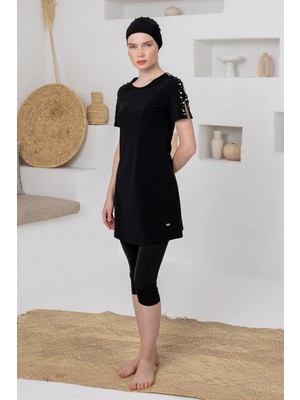 Adasea Tole Yarı Kapalı Tesettür Mayo 1616