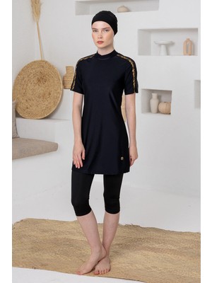 Adasea Noe Likralı Yarım Kollu Tesettür Mayo 1604