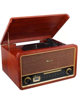 Indispensablely Magicvoice F29 Retro Vintage Çanta Pikap - CD - Radyo - Bluetooth - Aux - USB Mp3 Çalar