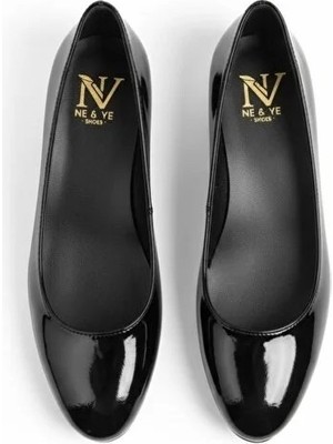 Ne&Ve Shoes Siyah Rugan Feta Tabanlı Kadın Günlük Rahat Ayakkabı