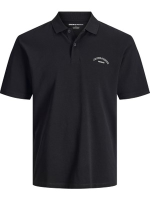 Jack & Jones Erkek Gögüs Baskili Polo Yaka Tisört - College