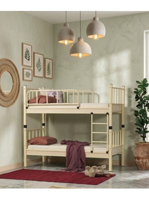 Missidea Profesyonel Yurt Tipi Metal  Ranza Bej 90X190 cm