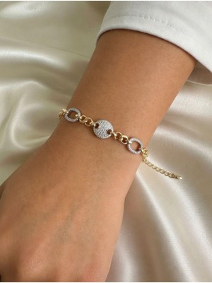 Fully Vip Silver Taşlı Bileklik