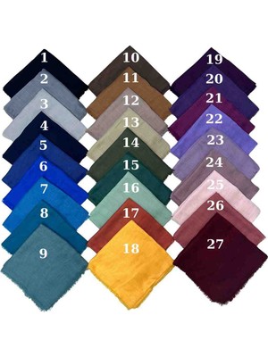 Özense 27 Adet Hediyelik Pamuklu Flamlı 100X100 cm Düz Eşarp