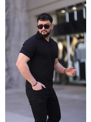 L-KOM Erkek Polo Yaka Kısa Kollu T-Shirt
