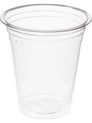 Plastik Milkshake Bardağı 50'li Şeffaf Meşrubat Bardağı Limonata Cup Kapaklı Içecek 300 Cc(Ml)