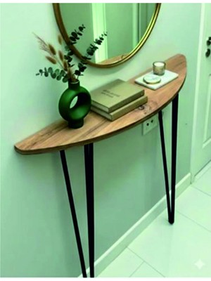 Feyza Design Yarım Ay Oval Kenar Dresuar Siyah 120 cm Ev & Mobilya