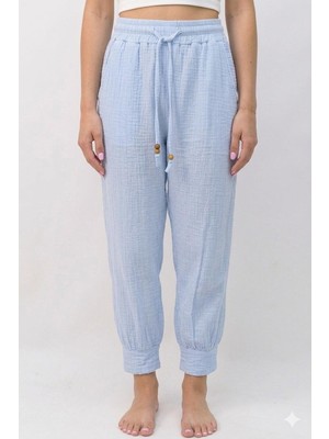 Sarez Müslin Paça Pileli Pantolon