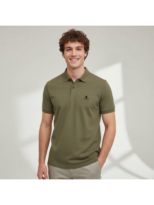 Lumberjack MB CT461 Sherman Erkek Haki Polo Yaka Tişört