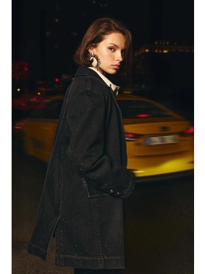 Senna 40016 Zıva Denım Ceket Siyah