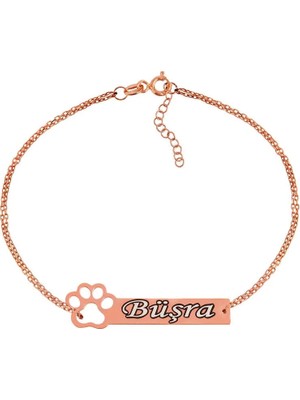Inure Jewelry Gümüş Rose Kişiye Özel İsimli Bayan Bileklik