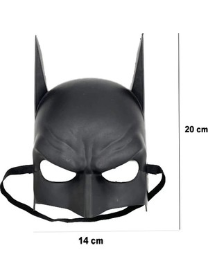 Siyah Çocuk Batman Maskesi Lastikli