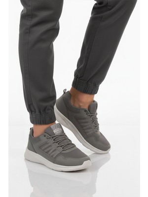 Walkway Füme Fileli Hafif Bağcıklı Esnek Erkek Spor Ayakkabı 2029 M