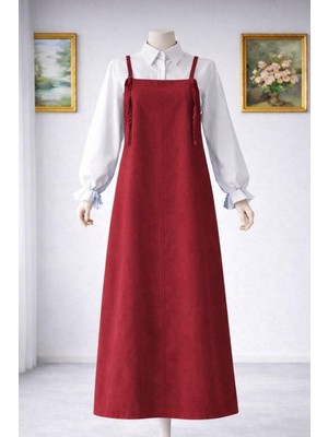 Nirva Butik Düz Gabardin Tesettür Jile Elbise – Minimal Tasarım, Rahat Kesim