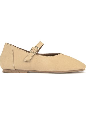 Ziya, Kadın Hakiki Deri Babet 1611062Z4037 Bej