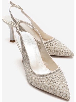 Luvi Lınnea Sedef Incili Kadın Ince Topuklu Abiye Ayakkabı