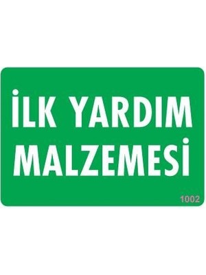 Nil Avm Ilk Yardım Malzemesi Uyarı Levhası 17,5X25 KOD:1002