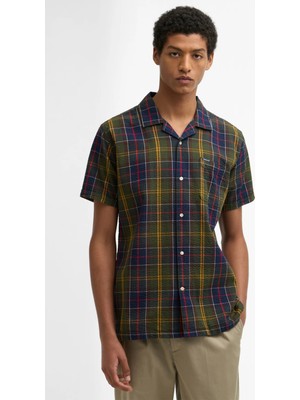 Barbour Clyde Seersucker Tartan Summer Fit Gömlek TN11 Classic Tartan