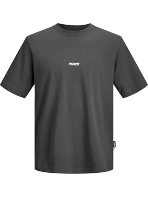 Jack & Jones Jcoclub Small Front Prınt Gri Erkek Kısa Kol T-Shirt