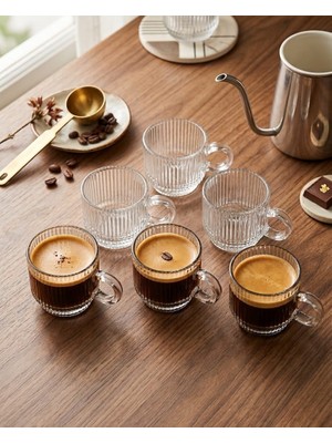 Veyla Style 6'lı Cam Espresso Fincan Seti