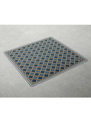 Lêvi D'or Levidor Kristal Eşarp Baklava Desen Petrol Mavi