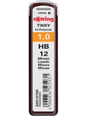 Kitabevimden Rotring Min Hi-Polymer Hb 0.9 mm S0312700 (10 Lu )