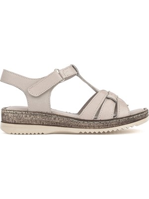 Ziya, Kadın Hakiki Deri Konfor Sandalet 1611051Z030 Silver