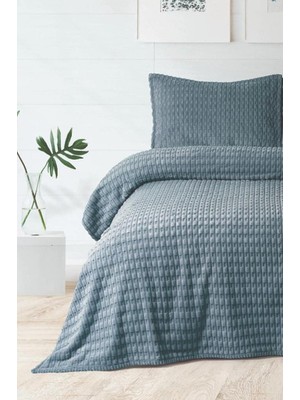 Merinos Modern Twist 2 Parça Tek Kişilik Battaniye Seti Kutulu 160X220 Ocean