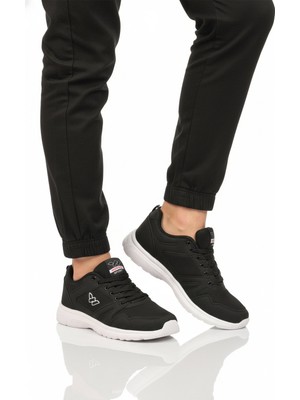 Walkway Siyah Beyaz Fileli Hafif Esnek Büyük Numara Spor Ayakkabı 020 M