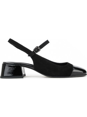 Ziya, Kadın Hakiki Deri Topuklu Ayakkabı 1611030Z2643 Siyah