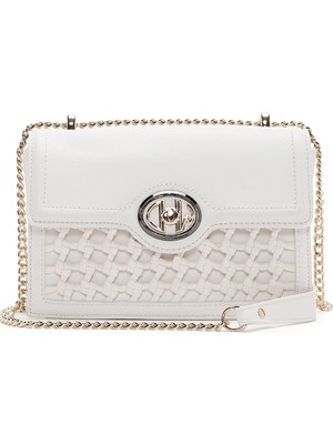 Derimod Kadın Beyaz Zincir Askılı Örgülü Çapraz Çanta 26SBD282129