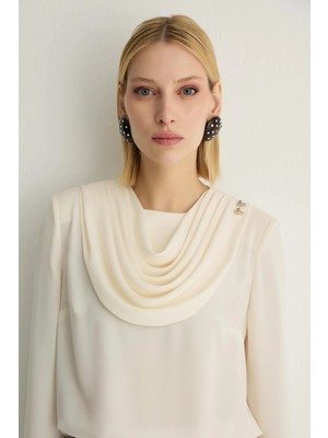 Senna 20001 Flowa Bluz Krem