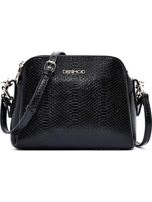 Derimod Kadın Siyah Baskılı Çapraz Çanta 26PBD2804KR