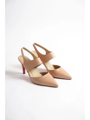 Ayakkabı Ateşi Nude Cilt Kadın Ince Topuklu Ayakkabı Stiletto Tamara