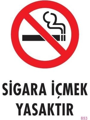 Nil Avm Sigara Içmek Yasaktır Uyarı Levhası 25X35 KOD:853