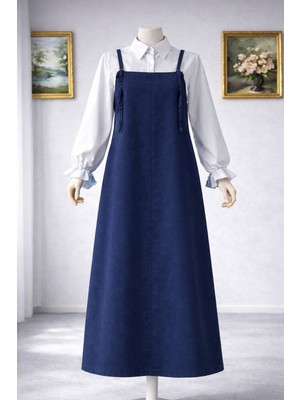 Nirva Butik Düz Gabardin Tesettür Jile Elbise – Minimal Tasarım, Rahat Kesim