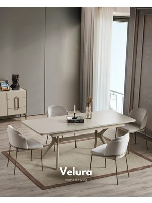 Velura Home & Living Monaco Yemek Masası + 6 Sandalye