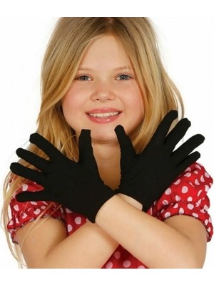 Siyah Likralı Bando Gösteri Eldiveni (10 Çift)